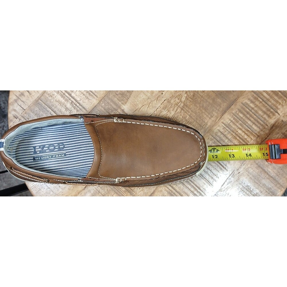Izod Hayward mens 10.5 slip on Loafer shoes Brown Comfort Everyday Wear Work - Picture 12 of 12
